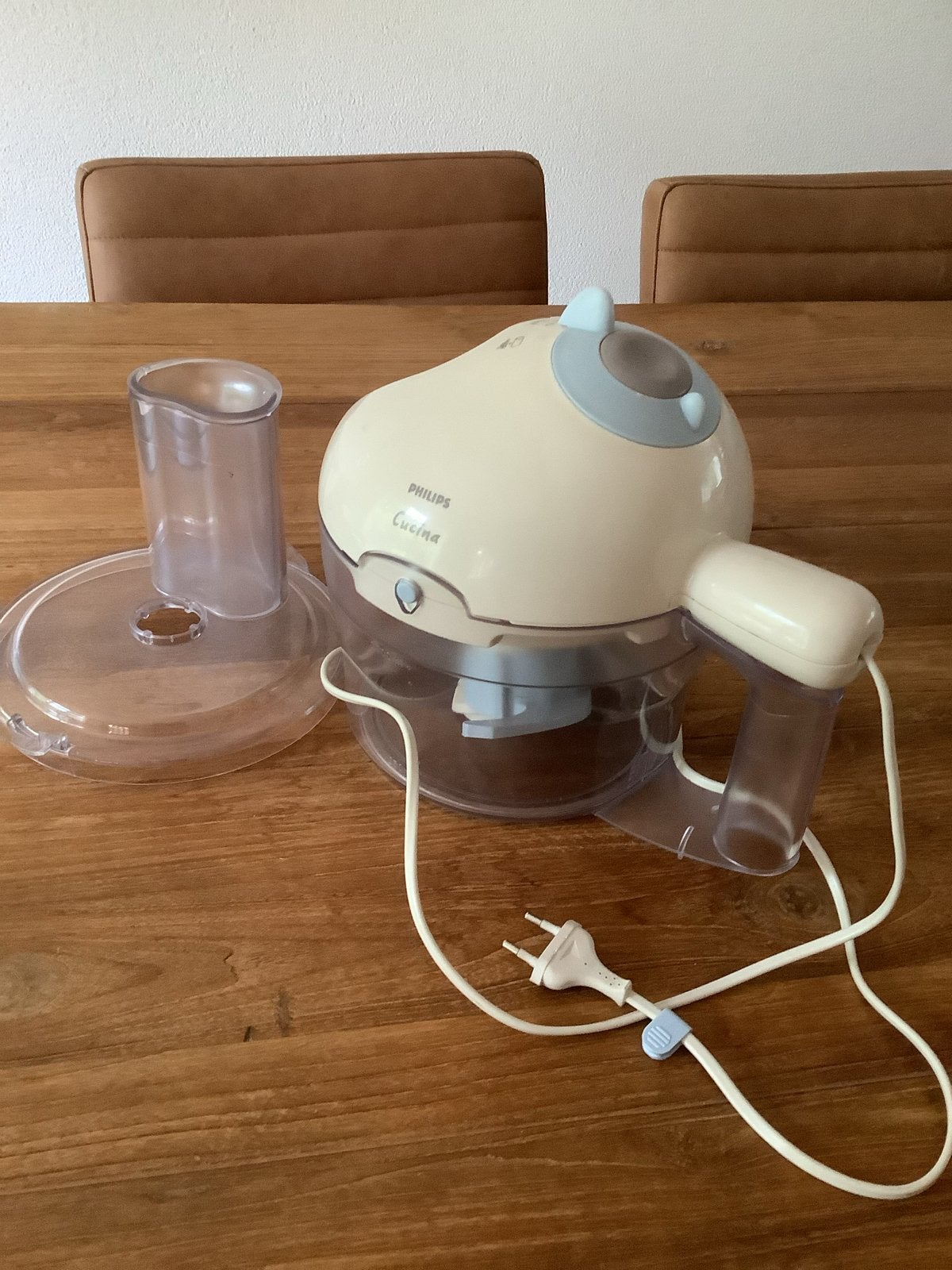 Philips Cucina Foodprocessor, Witgoed en Apparatuur, 1 tot 2 liter, Ophalen, Zo goed als nieuw, 2 snelheden