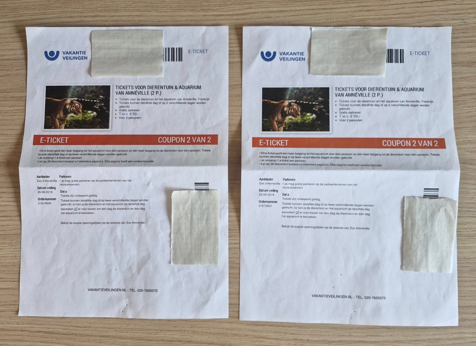Twee tickets voor dierentuin Zoo d'Amnéville in Frankrijk!, Tickets en Kaartjes, Twee personen