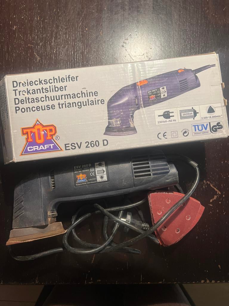 TOP CRAFT ESV 260 D Deltaschuurmachine 250W, Ophalen of Verzenden, Gebruikt, Minder dan 600 watt, Overige typen