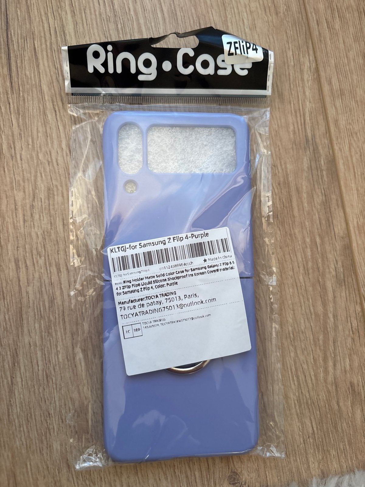 Ring Case voor Samsung Galaxy Z Flip 4 - Paars, Ophalen of Verzenden, Nieuw, Overige modellen, Hoesje of Tasje