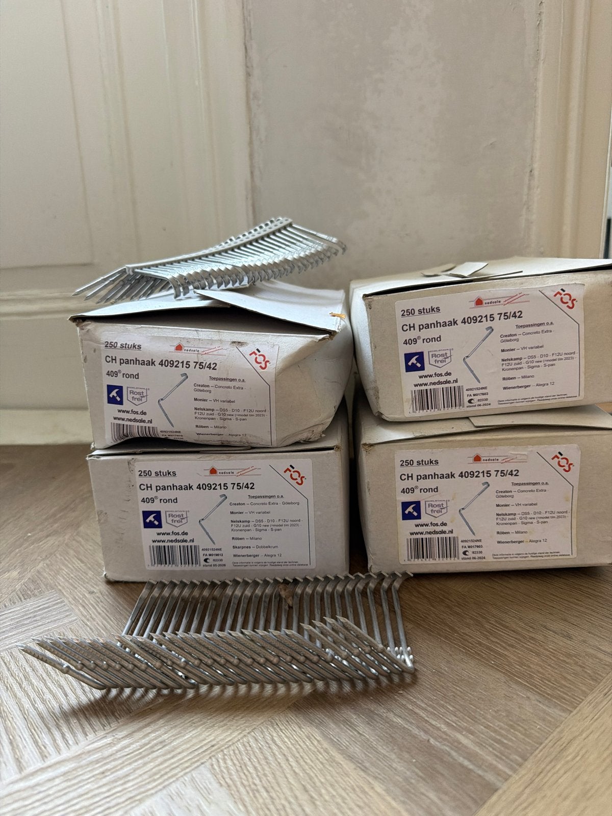 1050st.  FOS CH panhaken 409215 75/42 (4 dozen), 50 tot 100 mm, Overige typen, Nieuw, Ophalen of Verzenden