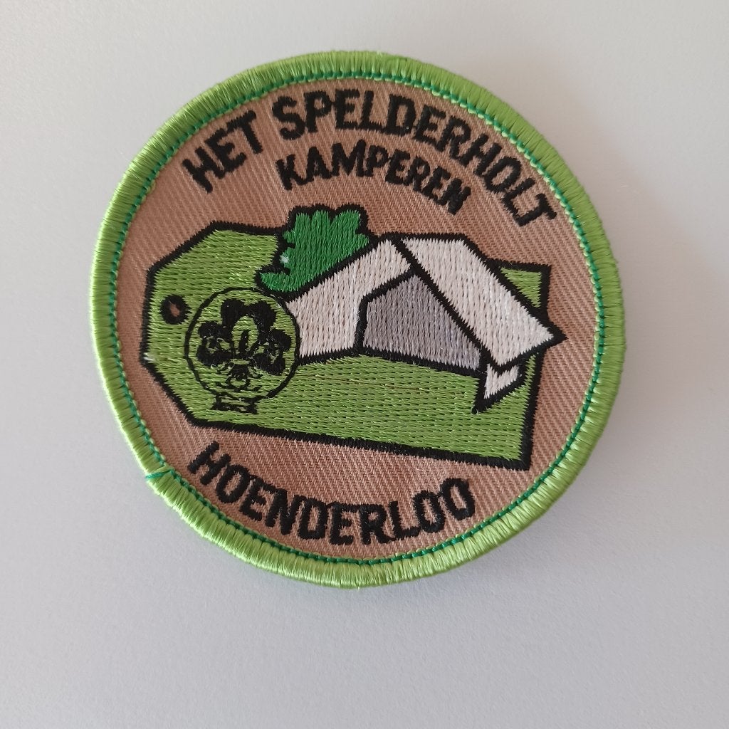 Labelterrein badge Het Spelderholt kamperen Hoenderloo, Verzamelen, Verzenden, Nieuw, Embleem, Speld of Insigne