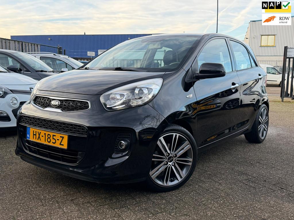Kia Picanto 1.0 CVVT DynamicLine Colorline / Half Leer / LED, Voorwielaandrijving, Euro 5, Gebruikt, Zwart