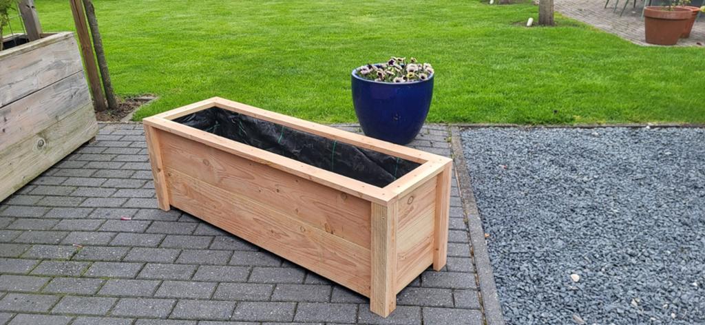 Douglas bloembak, Tuin en Terras, Bloembakken en Plantenbakken, Ophalen, Nieuw, Vierkant, Hout