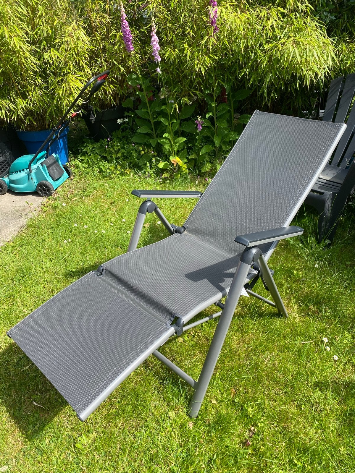 Verstelbare ligstoel inklapbaar tuin, Ophalen, Zo goed als nieuw, Aluminium, Inklapbaar