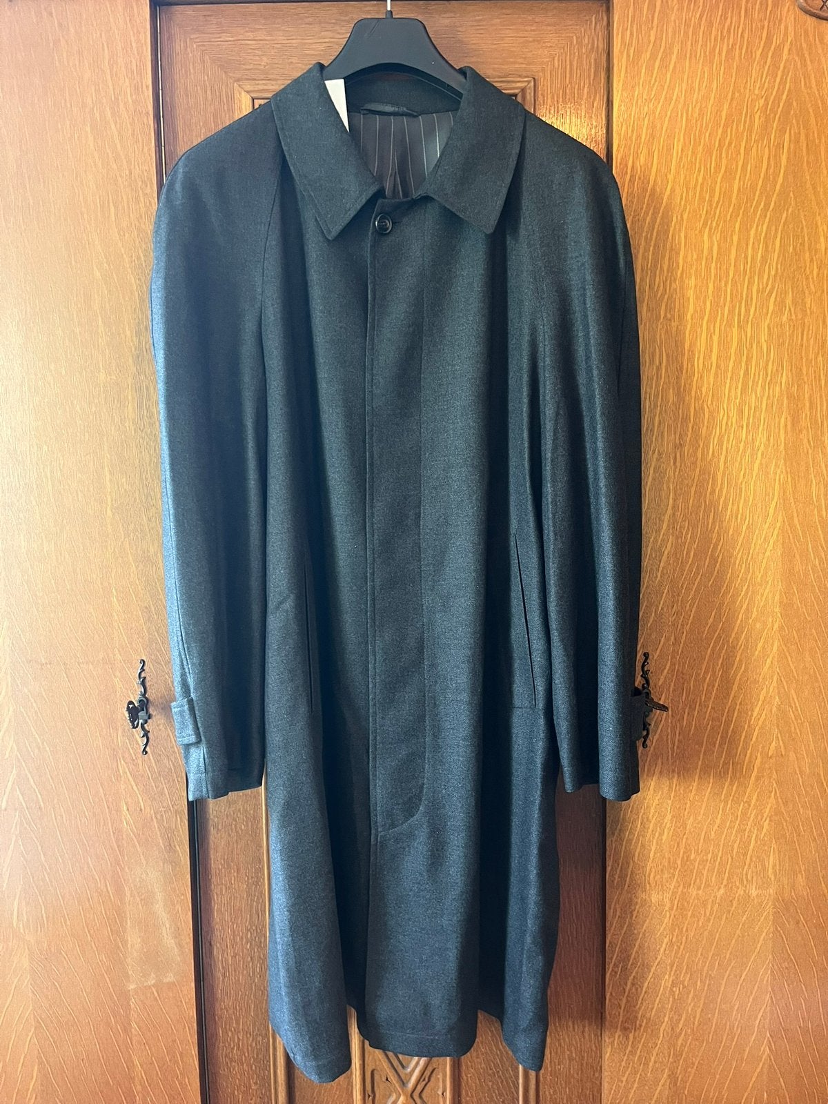 Brioni jas/trenchcoat/mantel zeer mooi!, Maat 52/54 (L), Ophalen of Verzenden, Zo goed als nieuw, Grijs