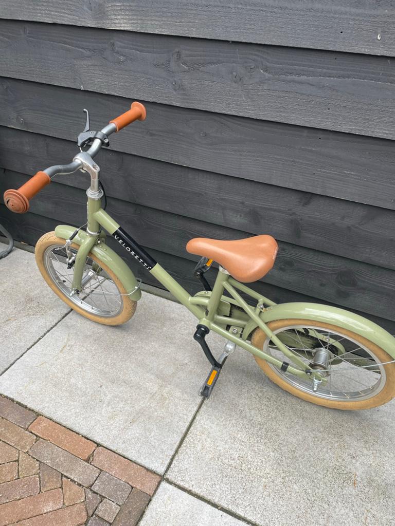 Veloretti kinderfiets 16 inch moss groen, 3-6 kaar, Fietsen en Brommers, Ophalen, Gebruikt, 16 tot 20 inch