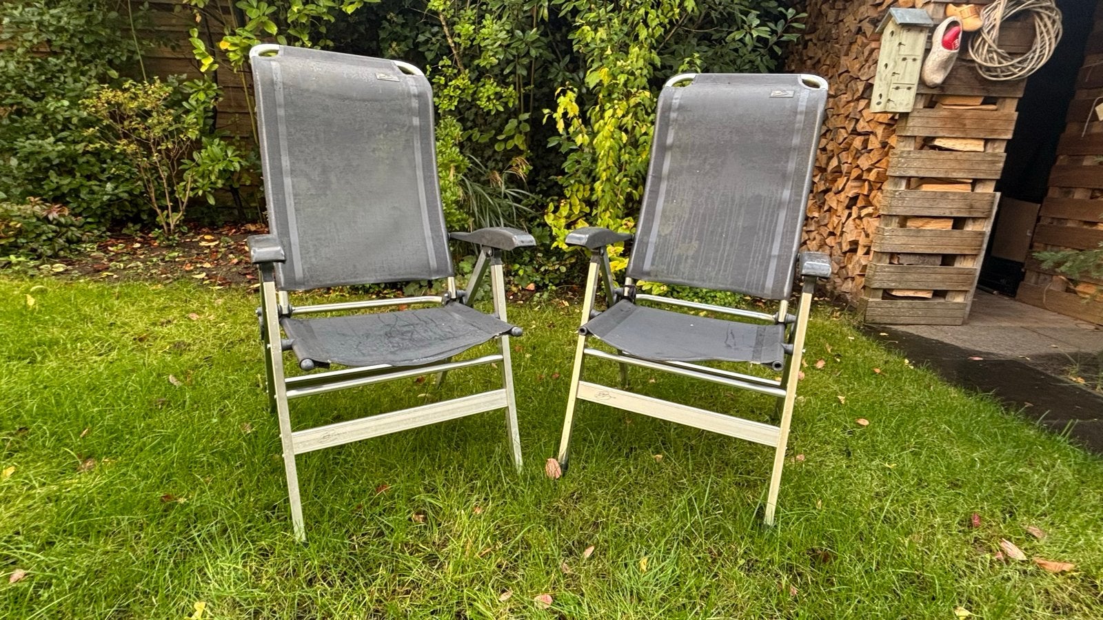 2 mooie Campingstoelen - Bardani Verstelbaar & Inklapbaar, Tuin en Terras, Ophalen, Gebruikt, Aluminium, Inklapbaar