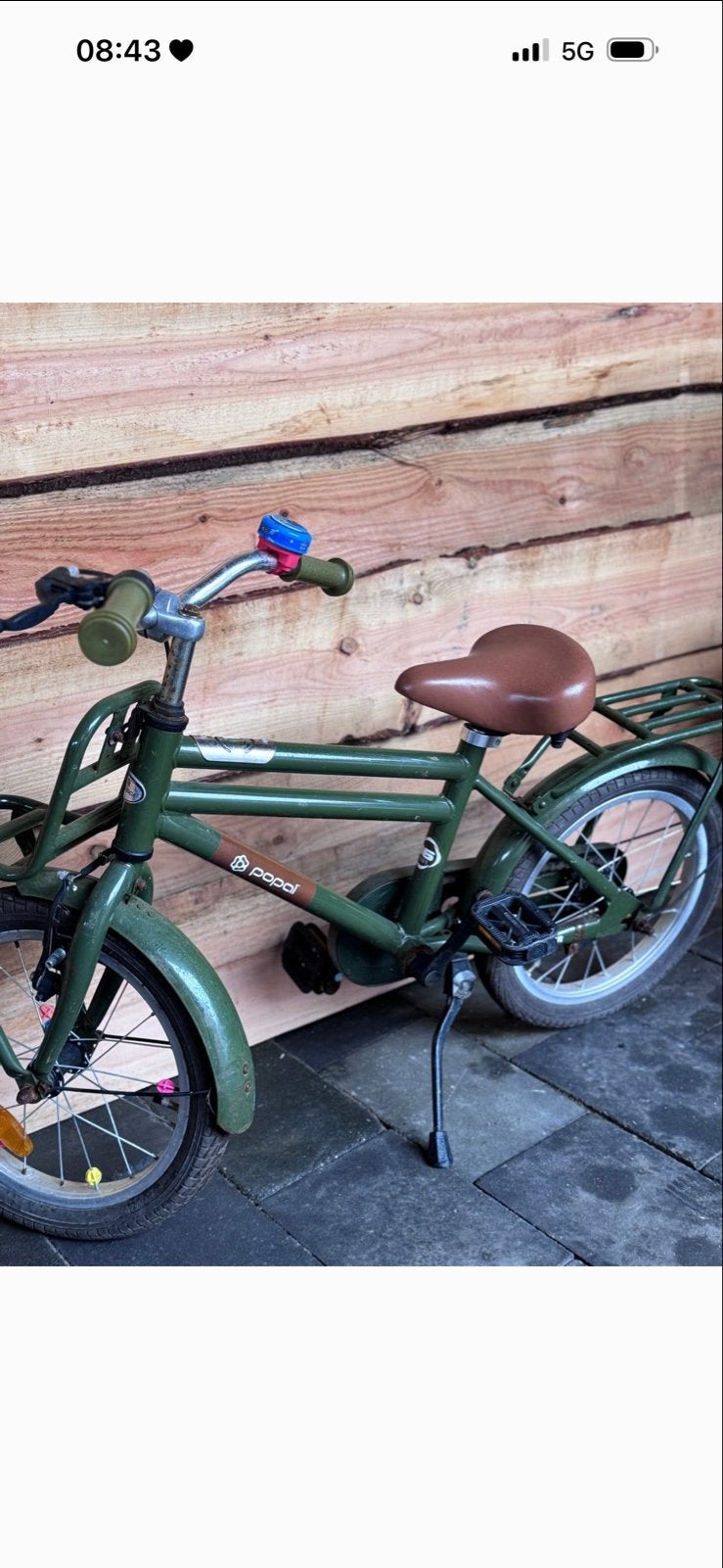 Popal jongensfiets 16 inch - Groen, Ophalen, Gebruikt