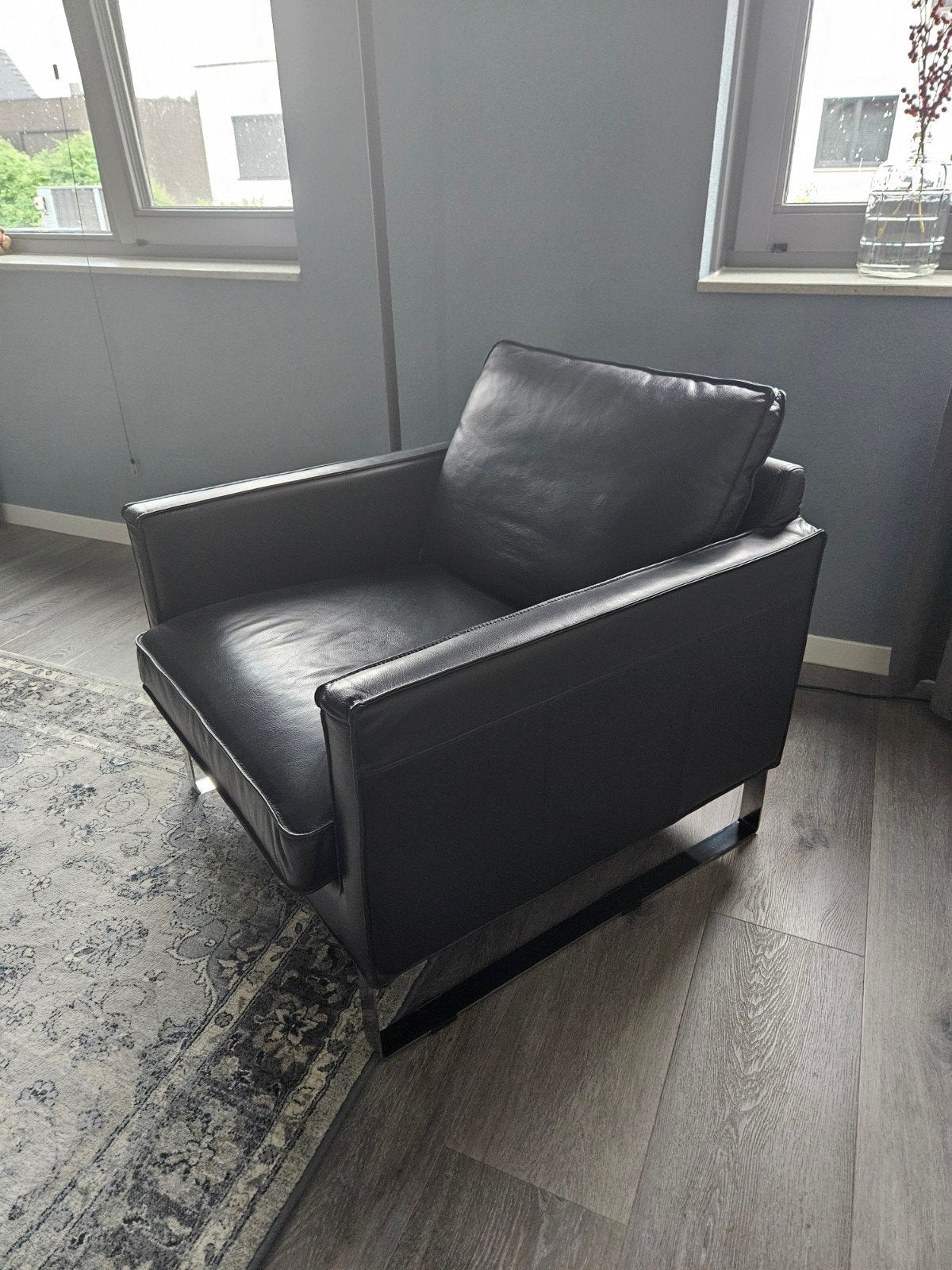 Ikea Melby fauteuil leer, Ophalen, Eenpersoons, Zo goed als nieuw, Minder dan 150 cm