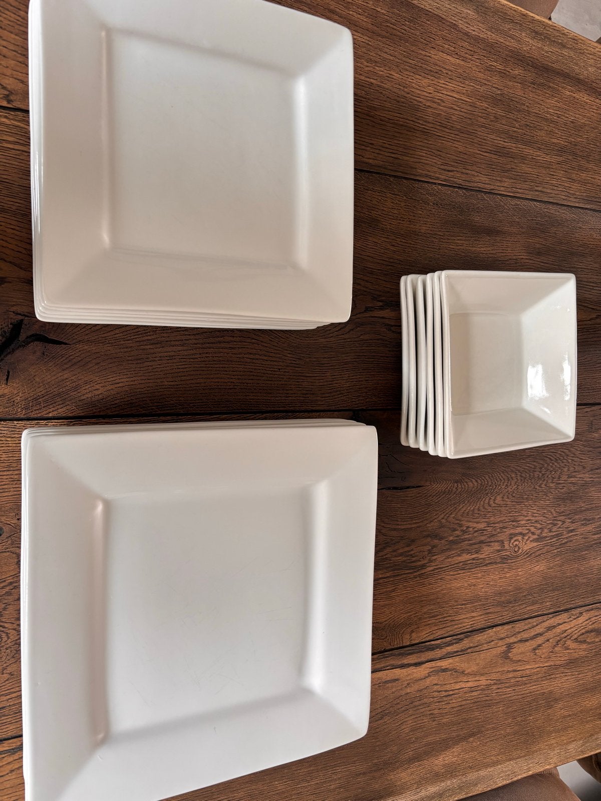 18-delig vierkant servies Maxwell Williams - White Basics, Ophalen, Gebruikt, Effen, Porselein