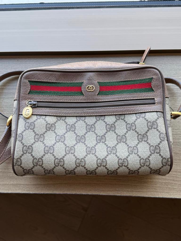Gucci  Ophidia vintage Tas, Bruin, Zo goed als nieuw, Leer, Ophalen
