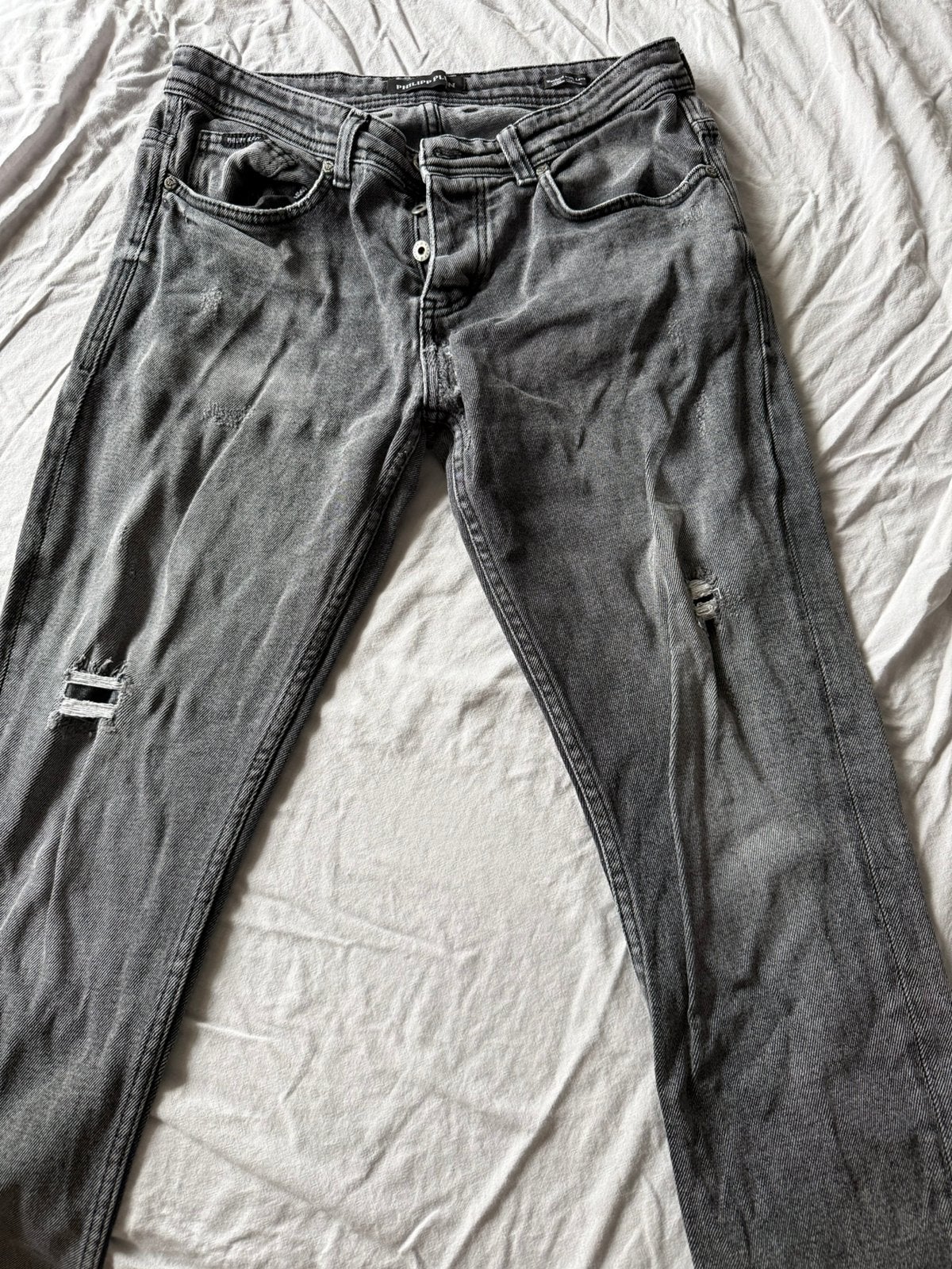 AANBIEDING….Philipp Plein spijkerbroek jeans, zwart, M, Ophalen of Verzenden, Zo goed als nieuw, Zwart, W32 (confectie 46) of kleiner