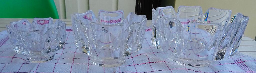 Orrefors bowls (3), Ophalen of Verzenden, Zo goed als nieuw, Glas, Pot, Bus of Blik