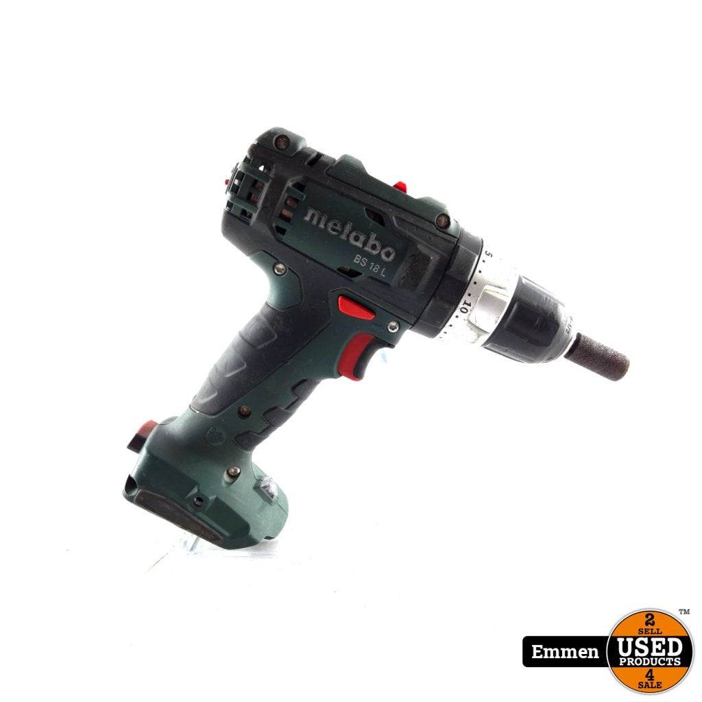 Metabo BS18L, Accuboormachine, 18V, Excl  | In Nette Staat, Metabo, Gebruikt, Support@metabo.com, Metabo Corporation, Metabo-Werke GmbH, 
72622 NÃ¼rtingen
Germany