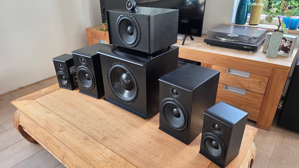 Teufel Theater 5.1 surround set, Gebruikt, Surroundset, Ophalen, 150 watt of meer