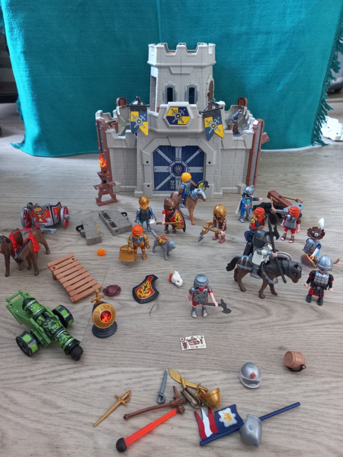 playmobil kasteel en ridders, Gebruikt, Losse onderdelen, Ophalen of Verzenden, Kasteel/Fort