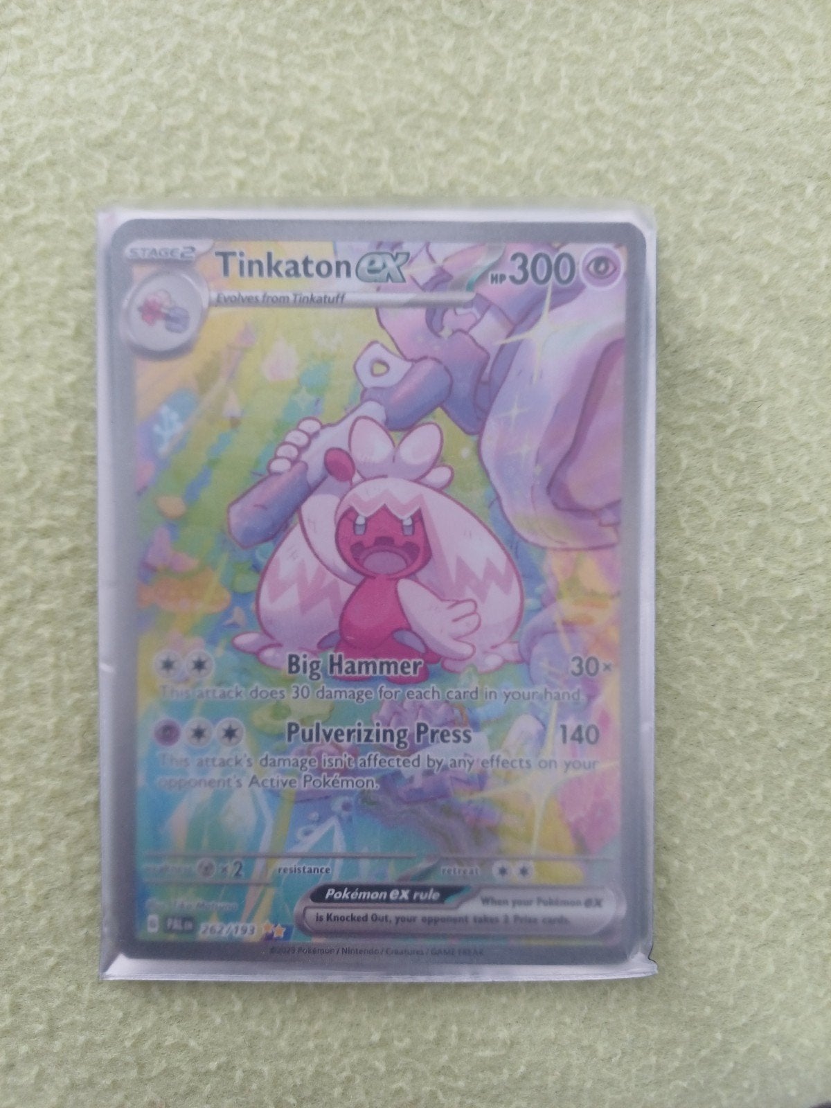 Tinkaton ex Pokémon kaart (Engels), Ophalen of Verzenden, Zo goed als nieuw, Losse kaart