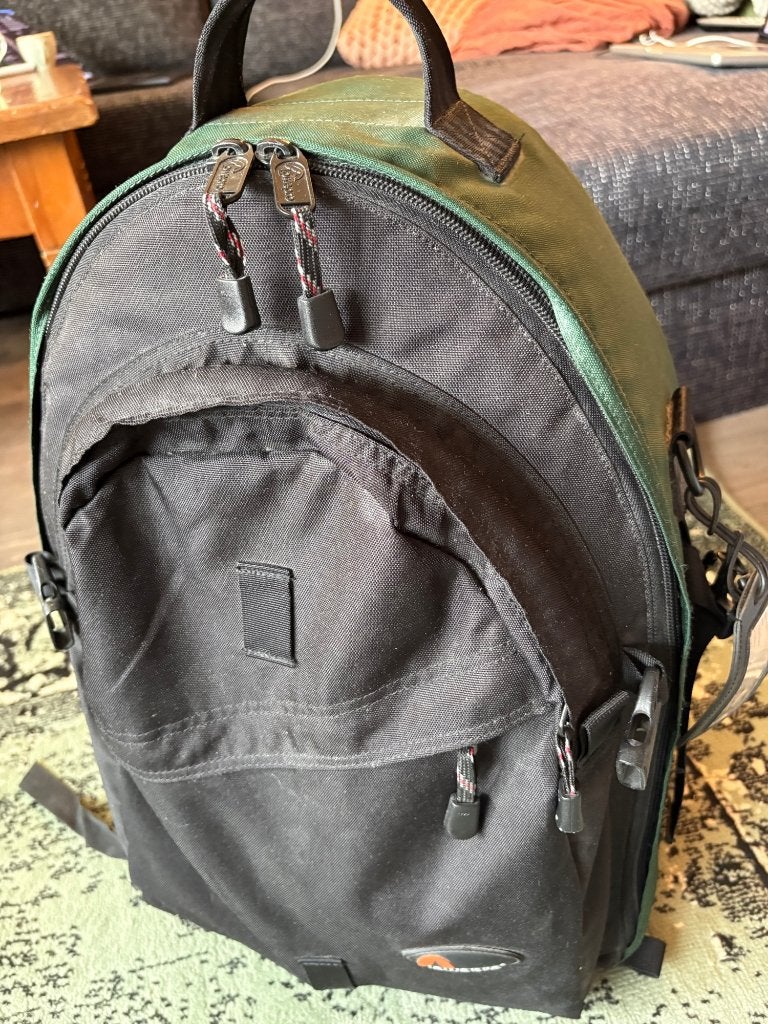 Lowepro Photo Trekker Classic grote camera tas, Ophalen, Voorvak, Rugtas, Groen