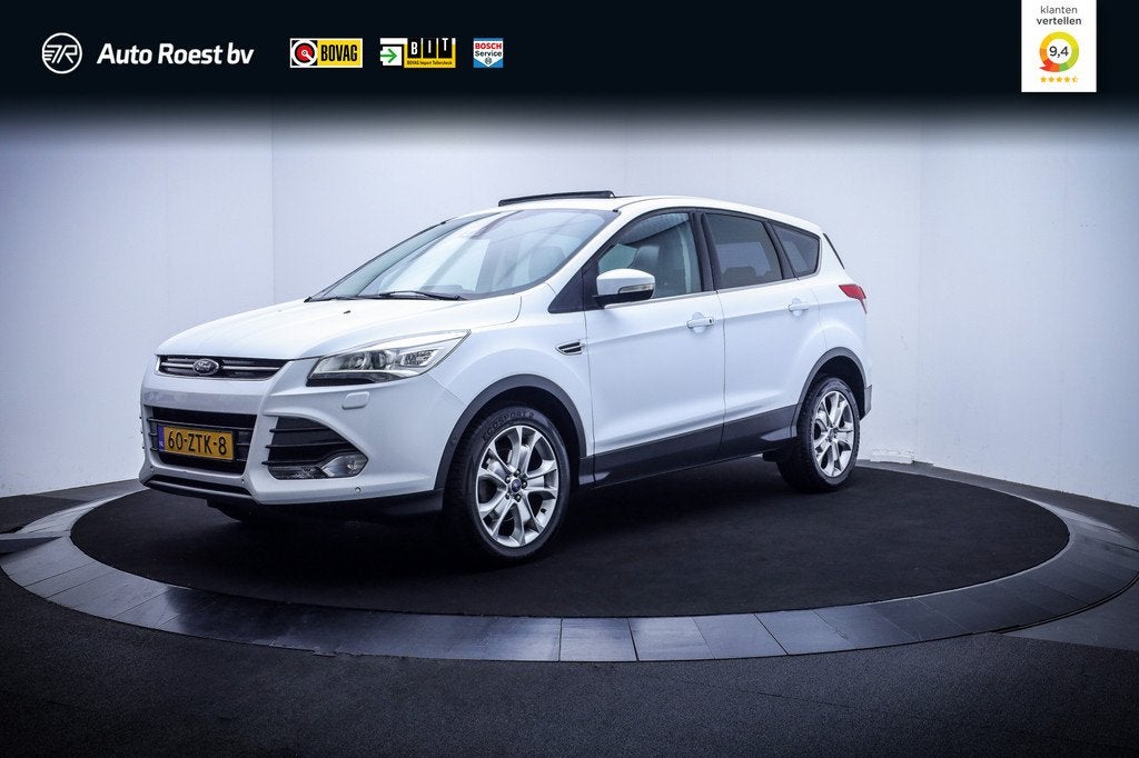 Ford Kuga 1.6 150PK TITANIUM PANO | CAM | LEDER | STOELVERW, Euro 5, 15 km/l, Gebruikt, Zwart