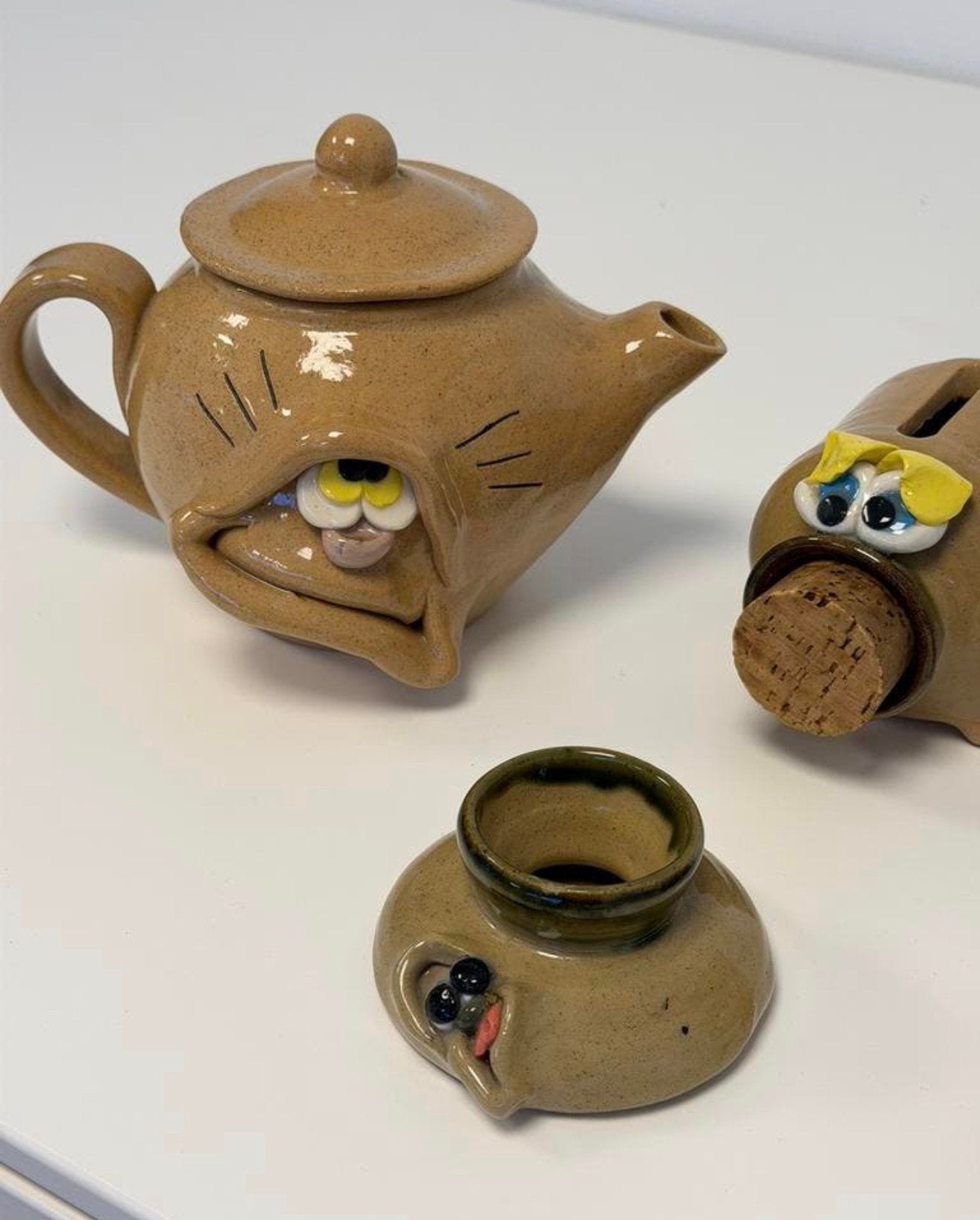 Pretty Ugly Pottery Wales Keramiek servies grappig Vintage, Ophalen of Verzenden