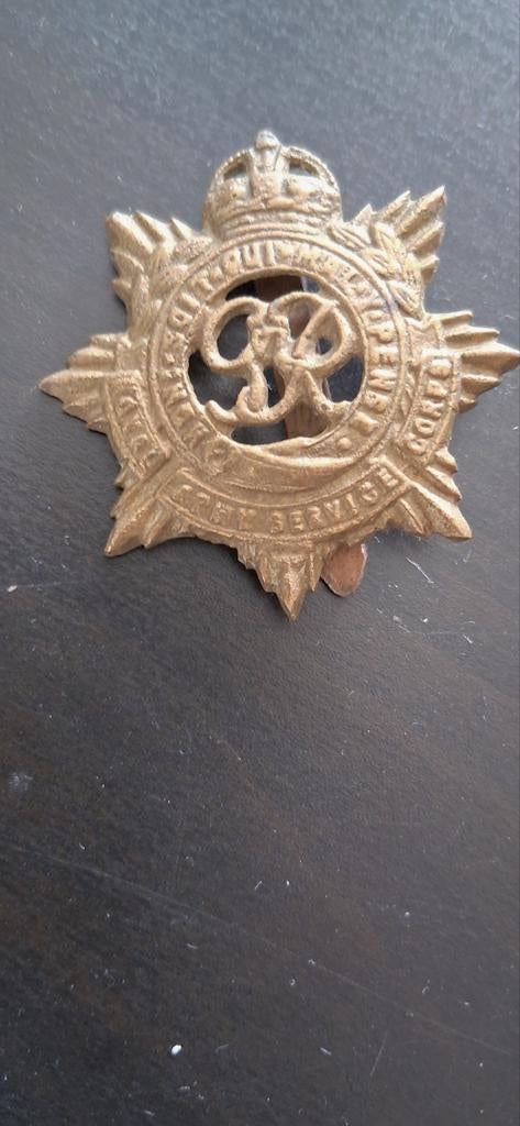 Oud Brits Militair Embleem - Royal Army Service Corps, Ophalen of Verzenden, Landmacht, Engeland, Embleem of Badge
