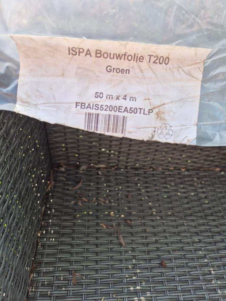 ISPA Bouwfolie T200 Groen 50m x 4m, Ophalen of Verzenden