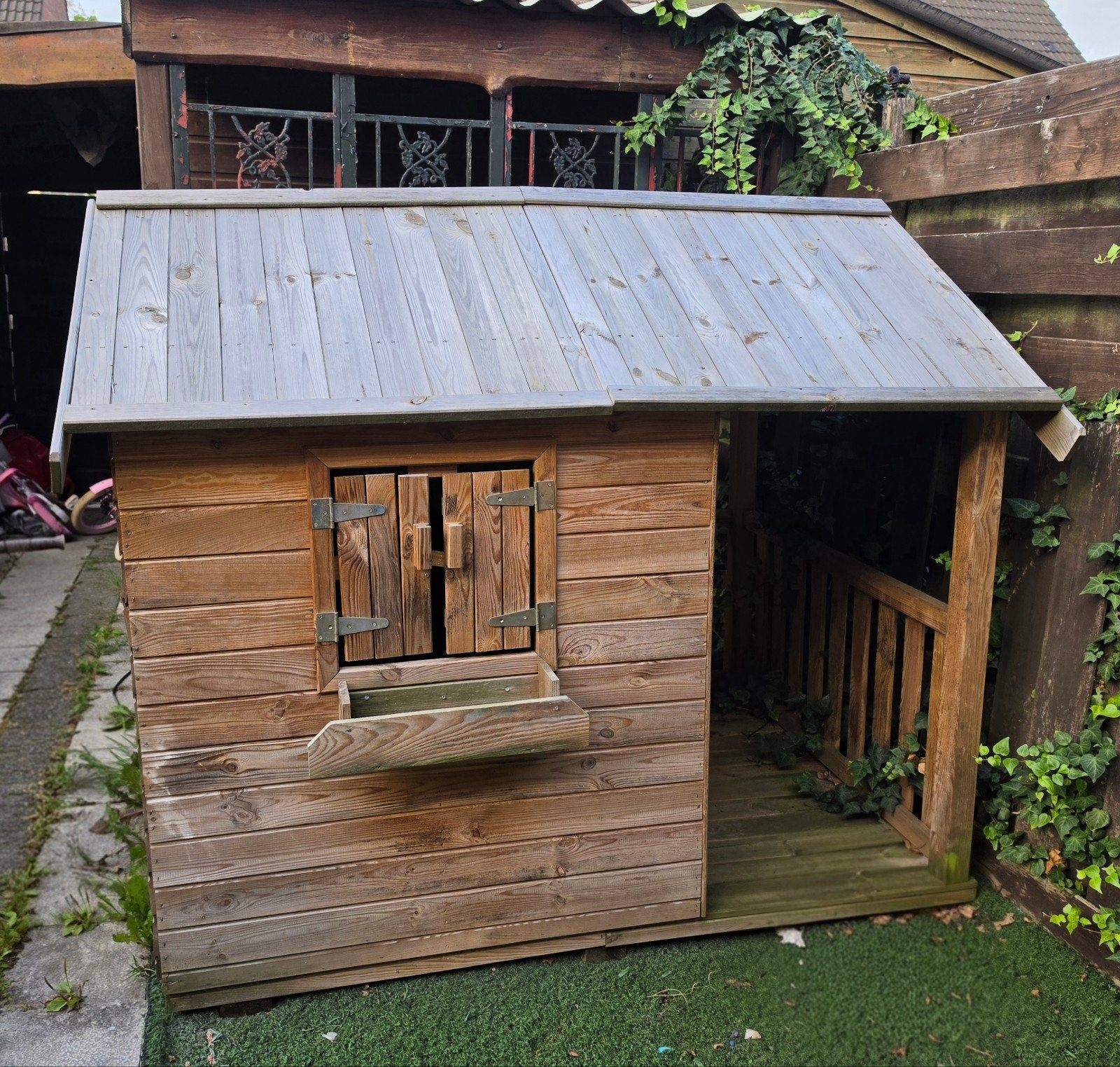 Houten speelhuisje, Ophalen, Gebruikt, Hout
