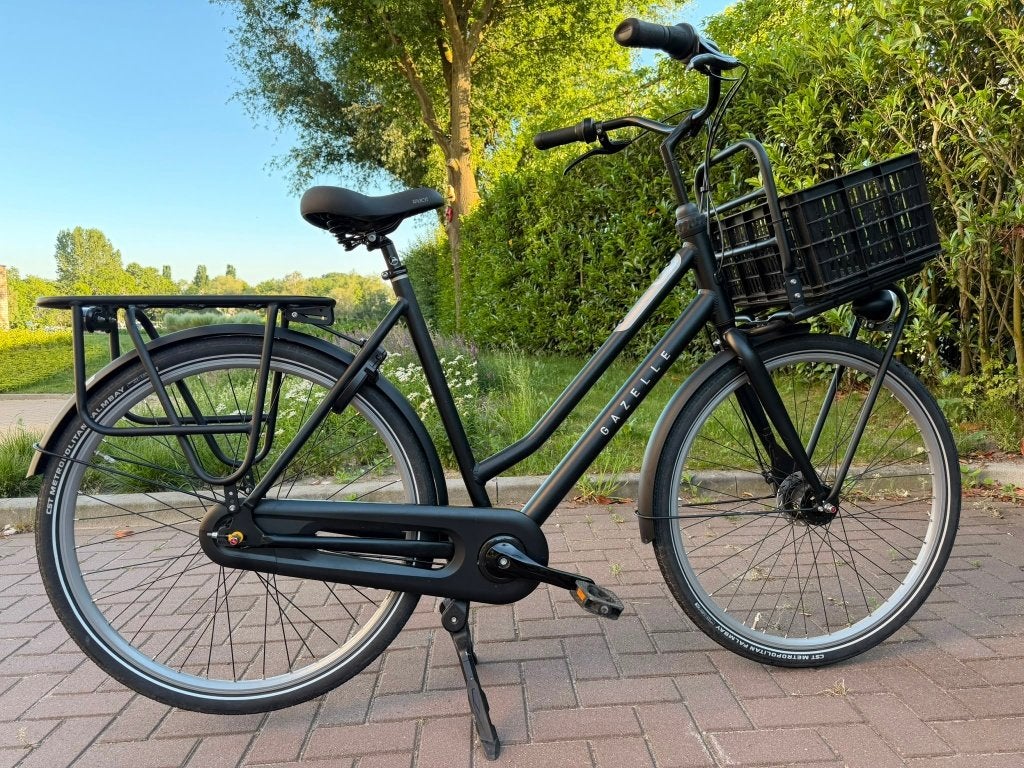 fiets mat zwart, Fietsen en Brommers, Fietsen | Dames | Damesfietsen, Ophalen, Versnellingen, 56 cm of meer, Zo goed als nieuw