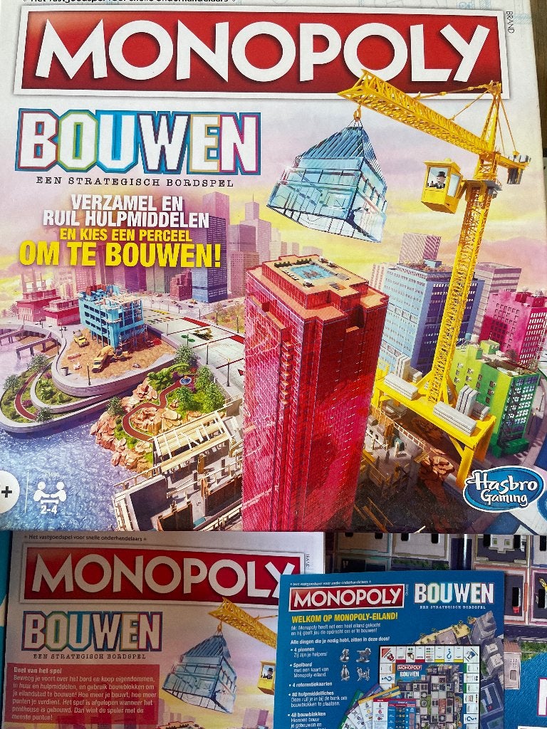 Monopoly Bouwen, Drie of vier spelers, Ophalen of Verzenden, Zo goed als nieuw