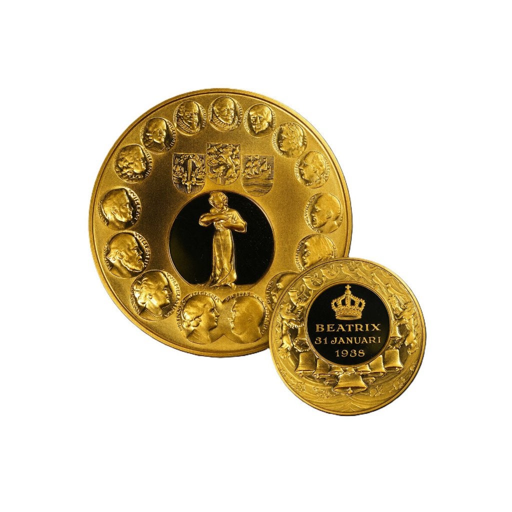 Oranje & Wilhelmina penningen | J. & J. Numismatics veiling, Postzegels en Munten, Ophalen of Verzenden, Overige materialen
