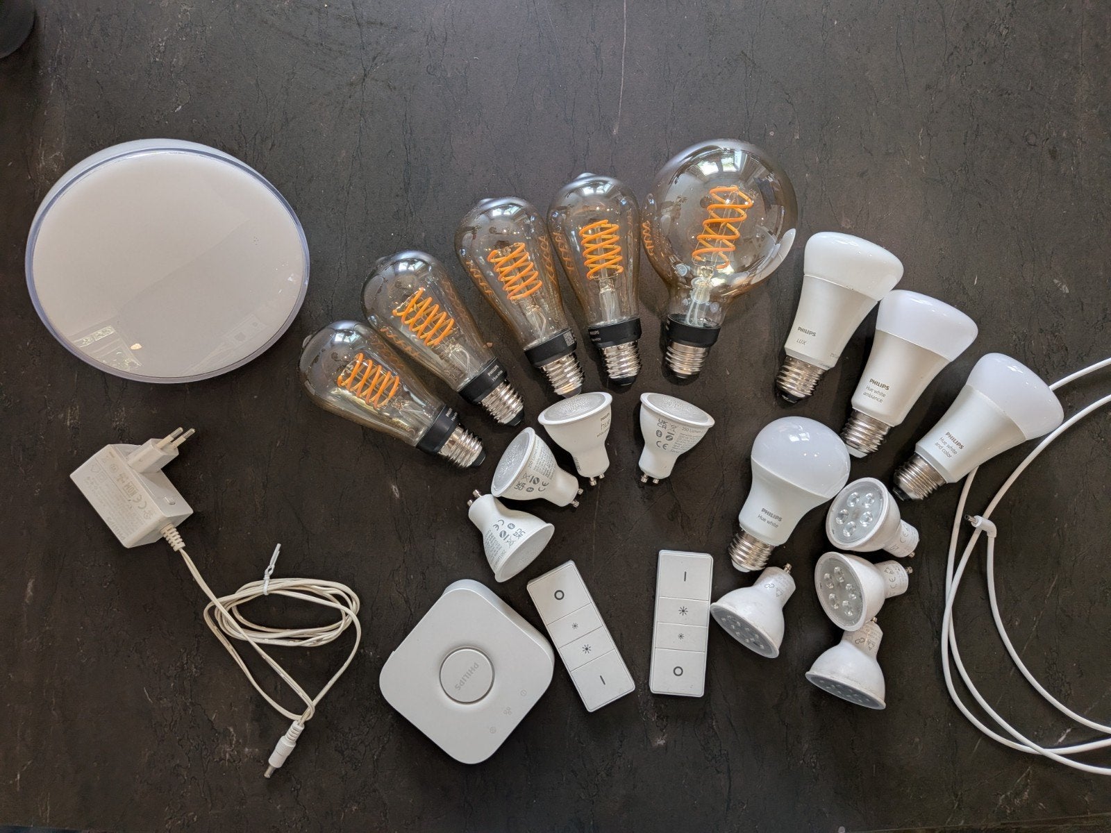 Philips Hue verlichting inclusief Bridge en accessoires, Wit, Smart home compatibel, Gebruikt, Philips Hue
