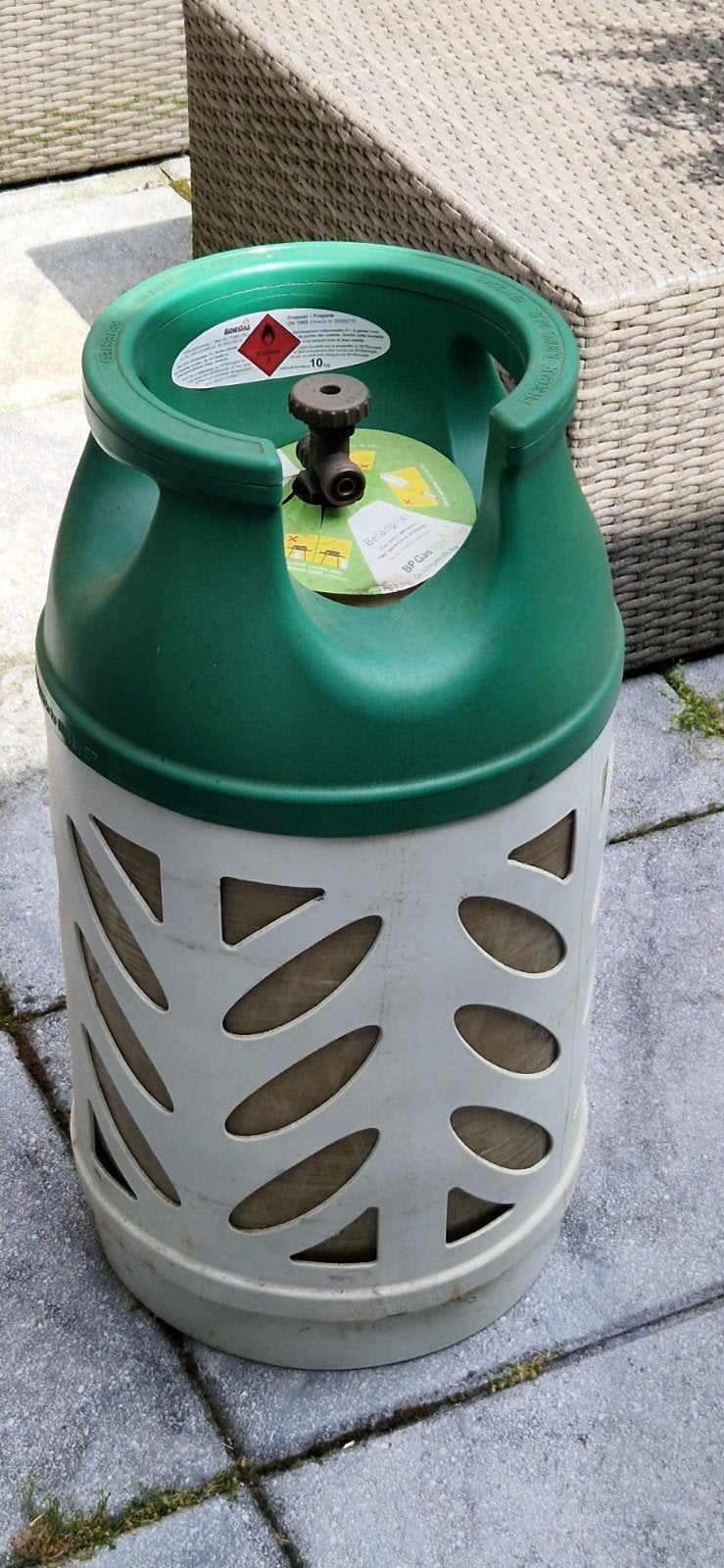 Lichtgewicht gasfles benegas bp light, Ophalen, Gebruikt