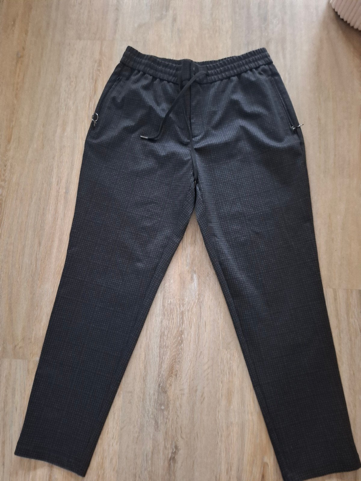 S. Oliver zwarte joggpants met ruitjespatroon, Zwart, S. Oliver, Ophalen of Verzenden, Zo goed als nieuw