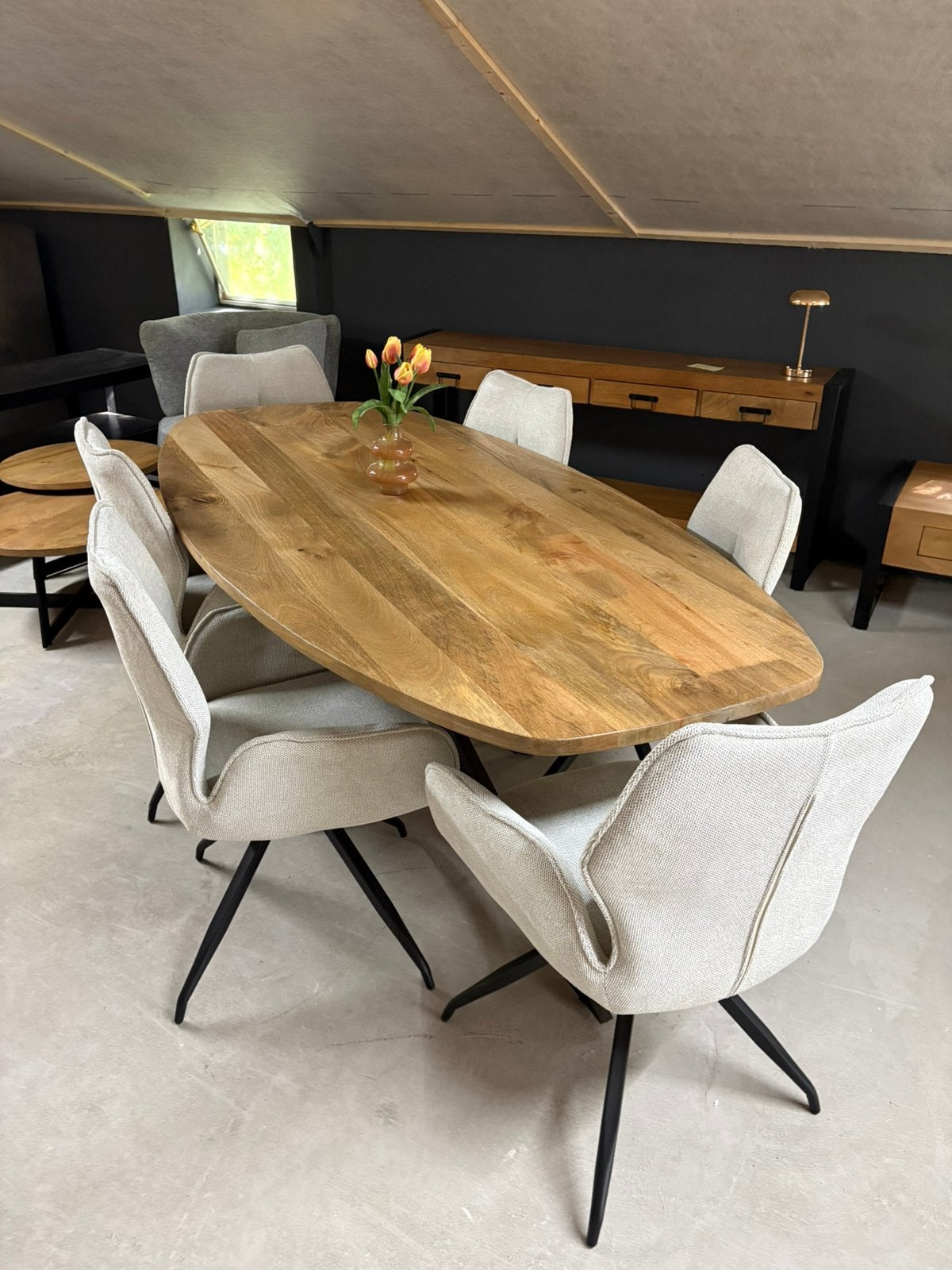 Eettafel Élégance 200 cm – Deens ovaal – NIEUW, Ophalen, 100 tot 150 cm, Ovaal, Nieuw