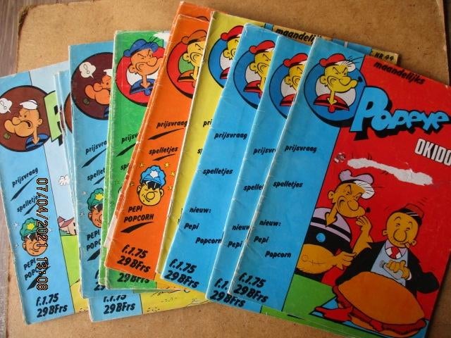 adv0809 popeye okido, Eén stripboek, Ophalen, Gelezen
