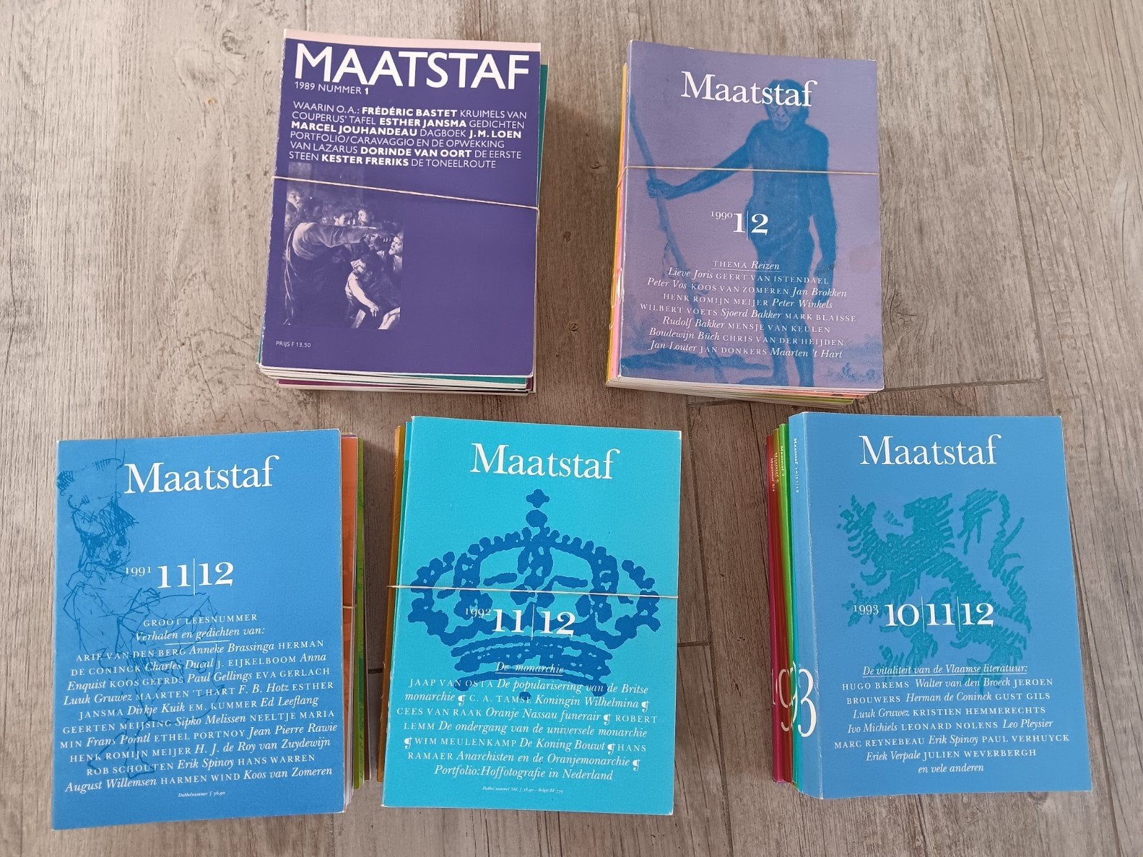 Literair Tijdschrift MAATSTAF: jaargangen 1989 - 1993, Ophalen of Verzenden