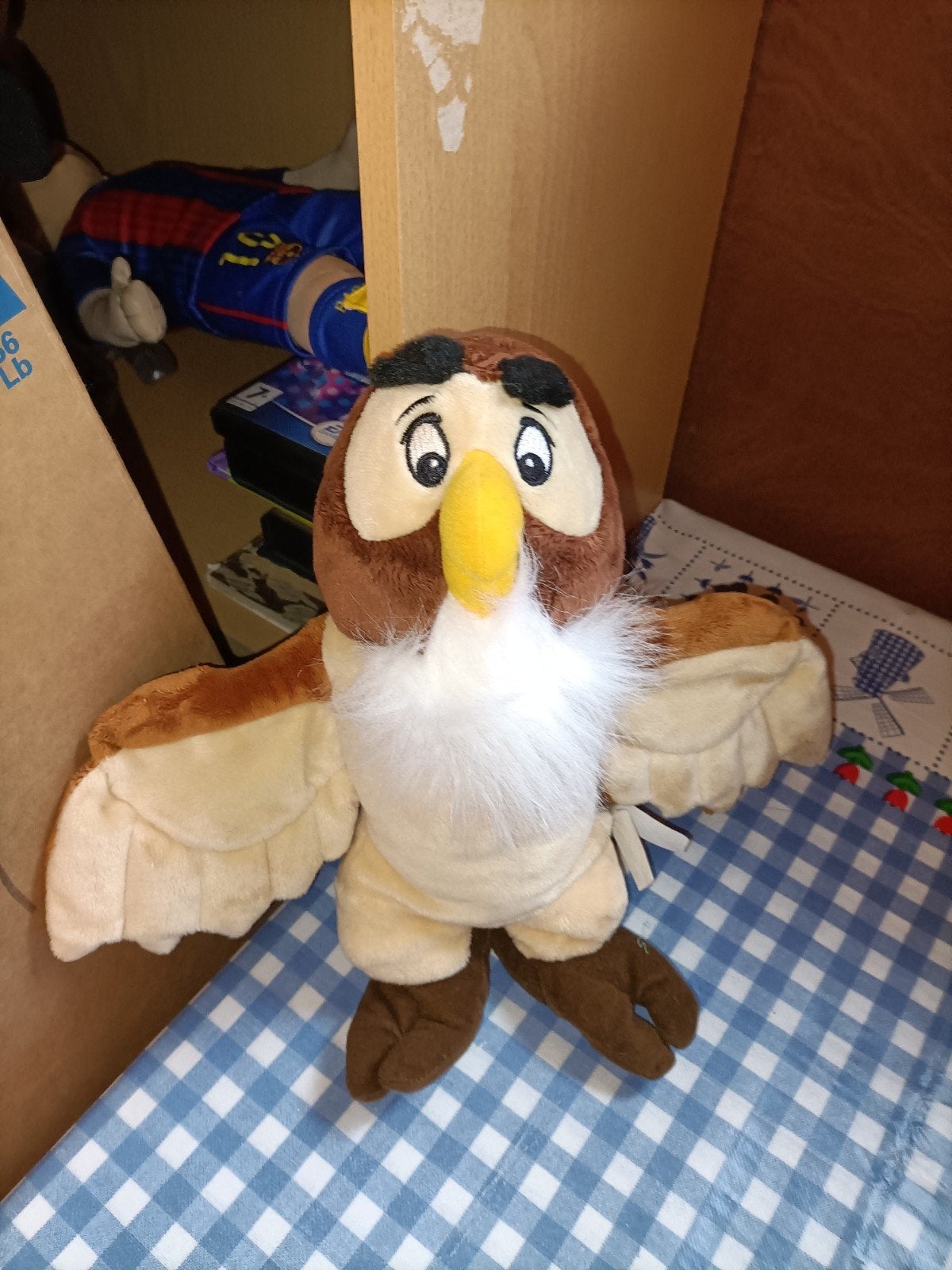 Uil knuffel van Winnie de Poeh Disney Nicotoy 29 cm, Ophalen of Verzenden, Zo goed als nieuw, Overige typen