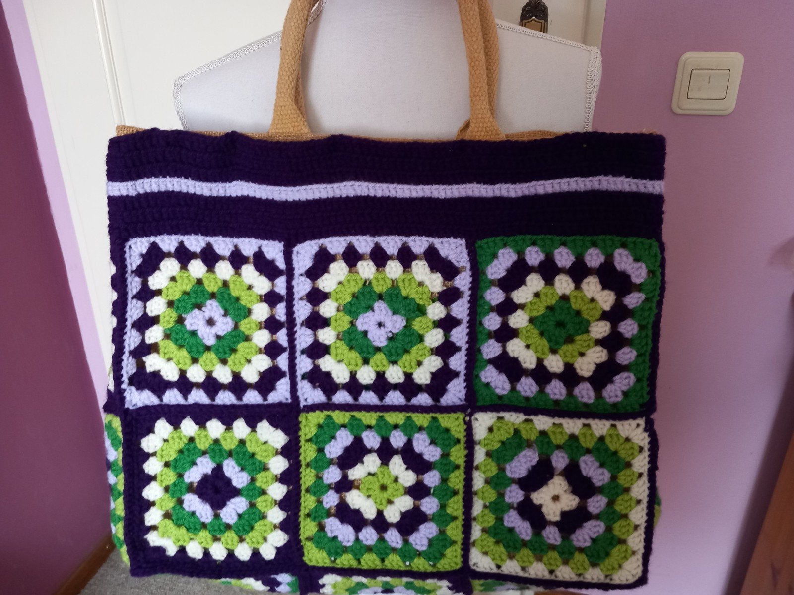 Granny square tas  / shopper nieuw, Ophalen of Verzenden, Nieuw, Haken