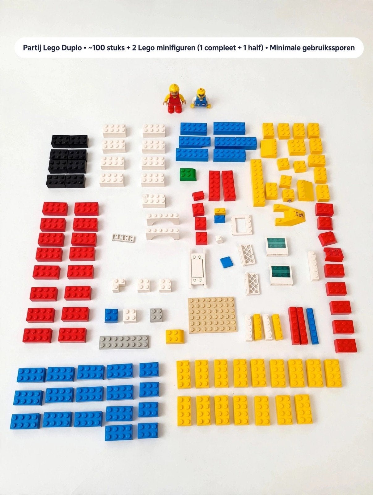 Partij Lego  100 stuks met 2 figuren, Ophalen of Verzenden, Gebruikt, Overige typen, Lego