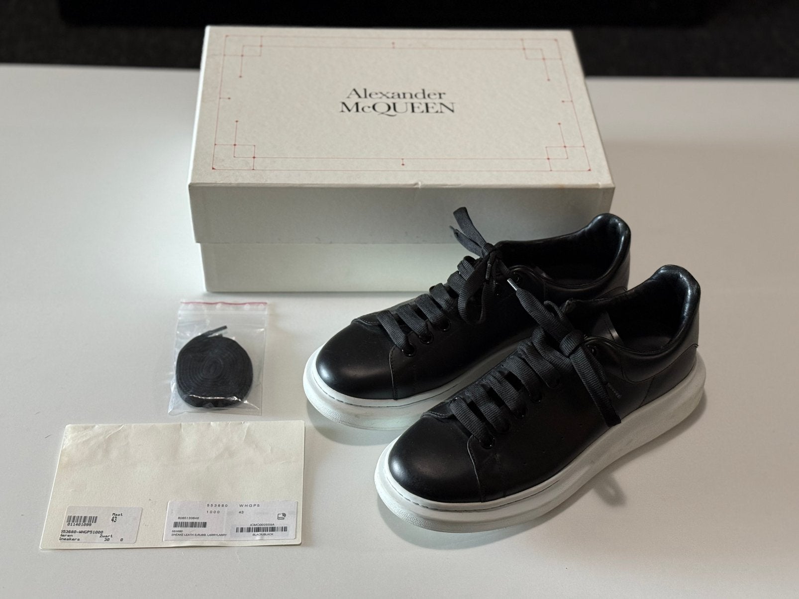 Alexander McQueen Sneakers Maat 43 Origineel, Alexander McQueen, Zwart, Ophalen of Verzenden, Sneakers of Gympen
