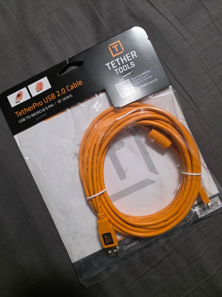 Tether Tools TetherPro USB 2.0 Camera Kabel 4.6m (Nieuw), Audio, Tv en Foto, Fotografie | Fotostudio en Toebehoren, Nieuw, Overige typen
