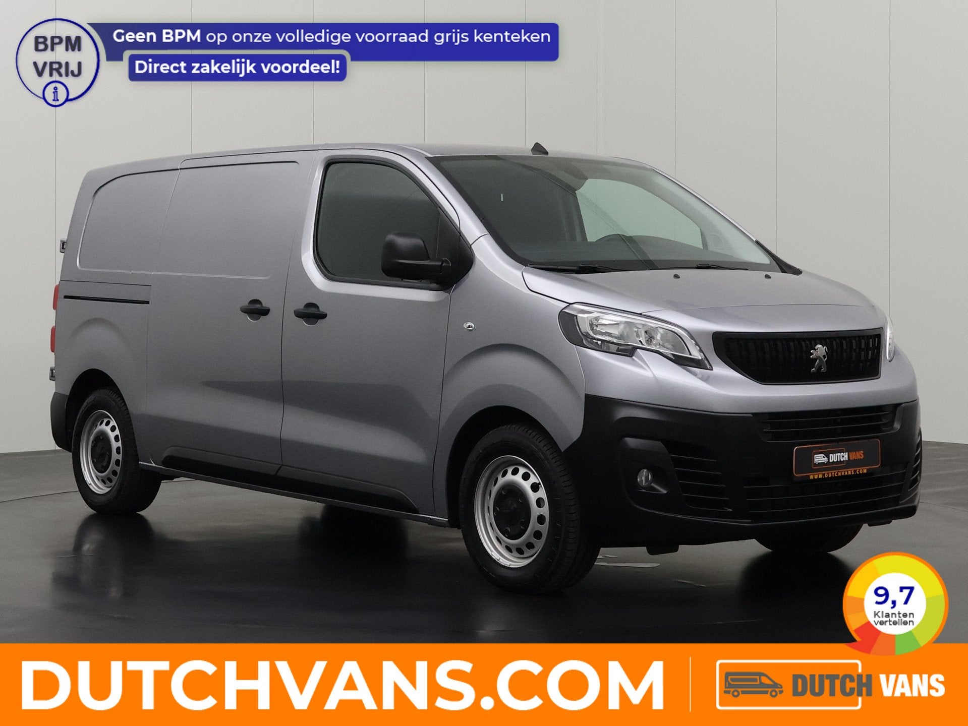 Peugeot Expert Lang 75Kwh | Elektrisch | Multimedia | Airco, Automaat, Stof, Gebruikt, Zwart