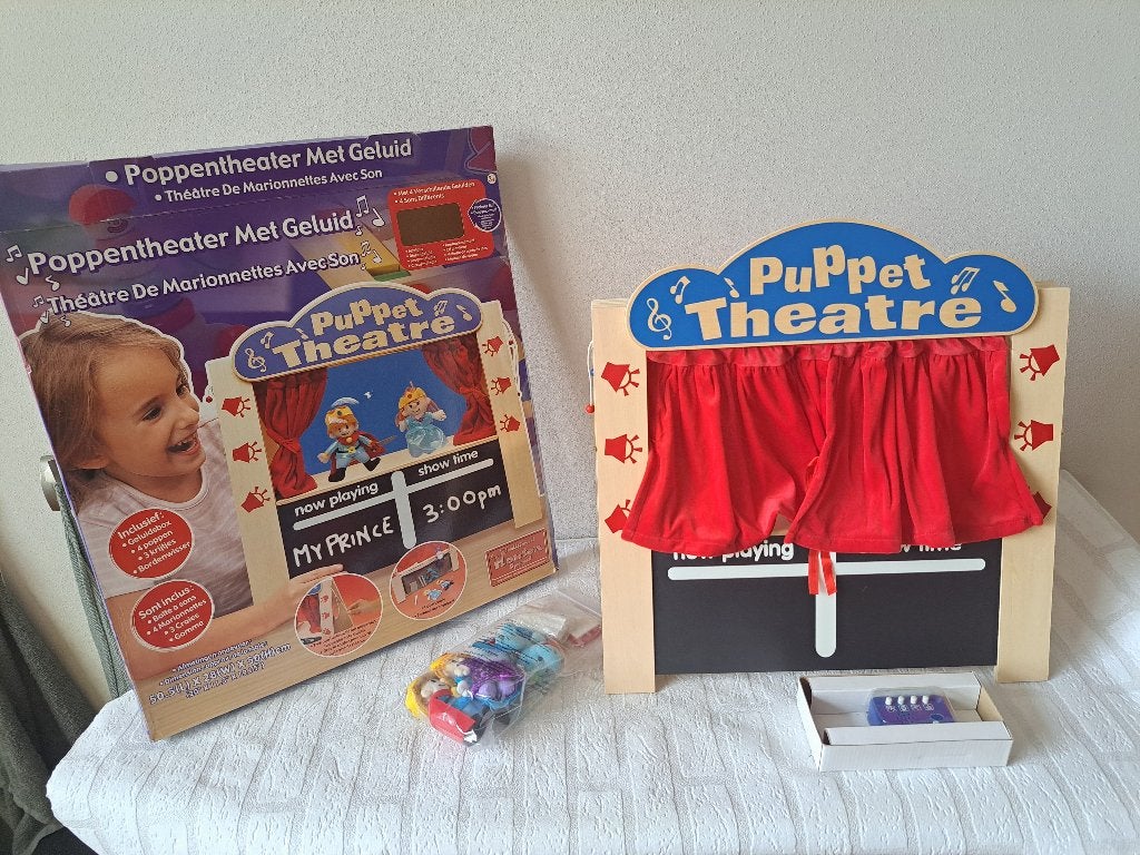 Poppenkast, poppen theater met geluid nog helemaal nieuw, Kinderen en Baby's, Ophalen of Verzenden, Nieuw, Overige typen