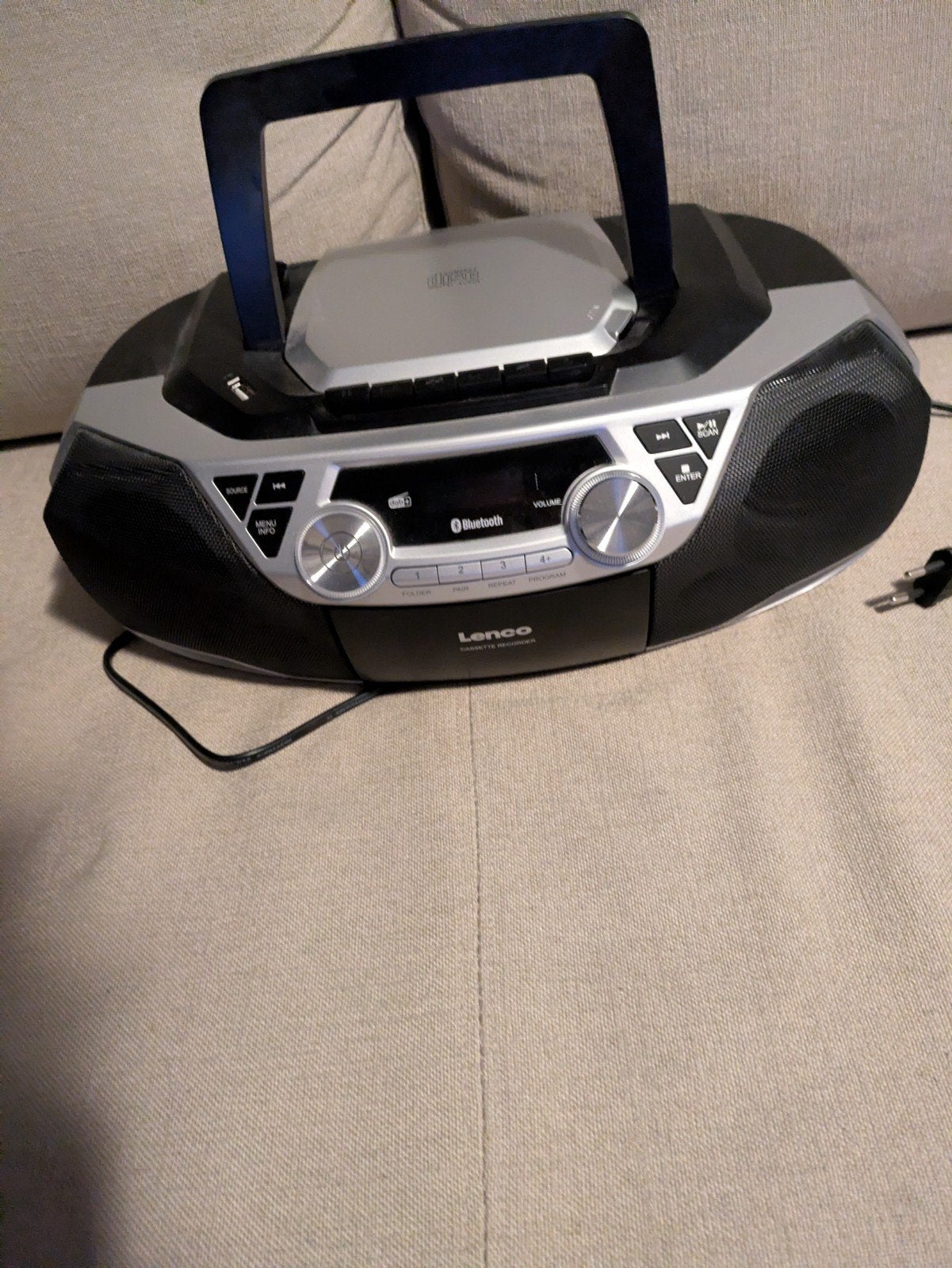Lenco SCD-720SI Radio, Bluetooth, CD, Cassette, U, Ophalen of Verzenden, Zo goed als nieuw, Radio, Met cd-speler