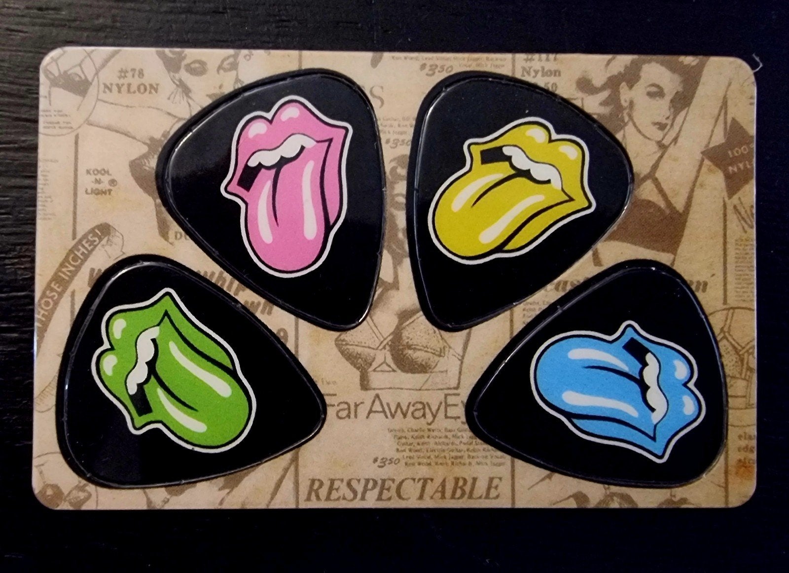 Rolling Stones plectrums - set van 4, Ophalen of Verzenden