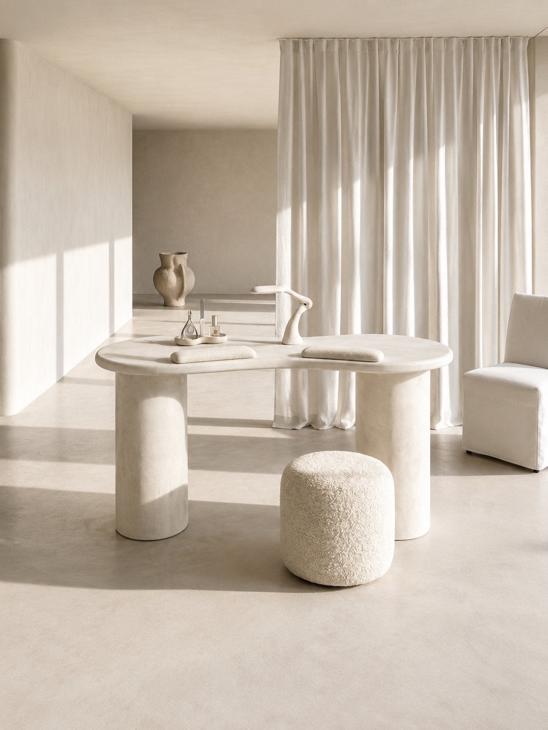 Beton cire manicure tafel, Ophalen