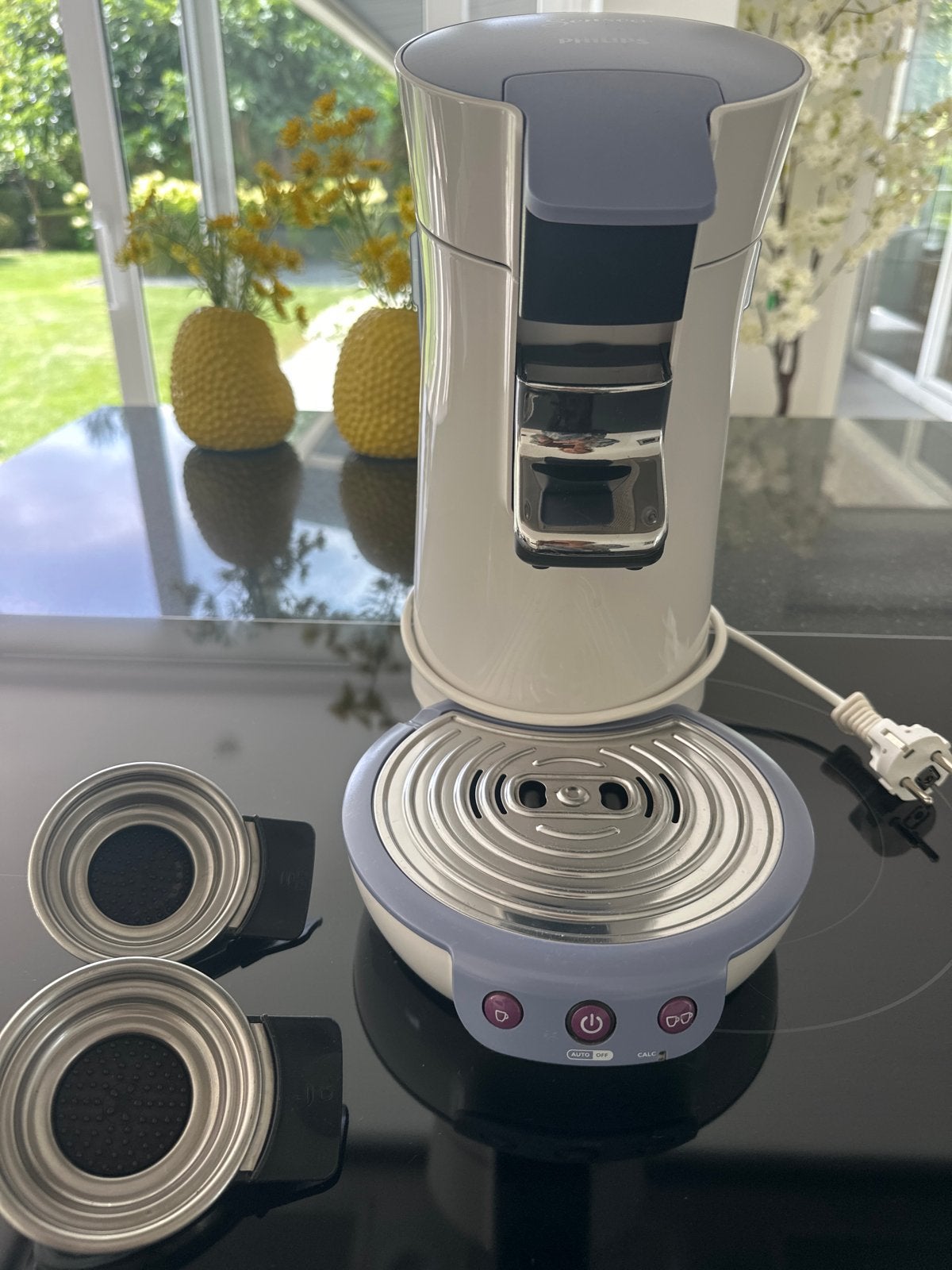 Philips Senseo Koffiezetapparaat - Wit/Paars, Witgoed en Apparatuur, Koffiezetapparaten, Ophalen, Koffiemachine, Zo goed als nieuw