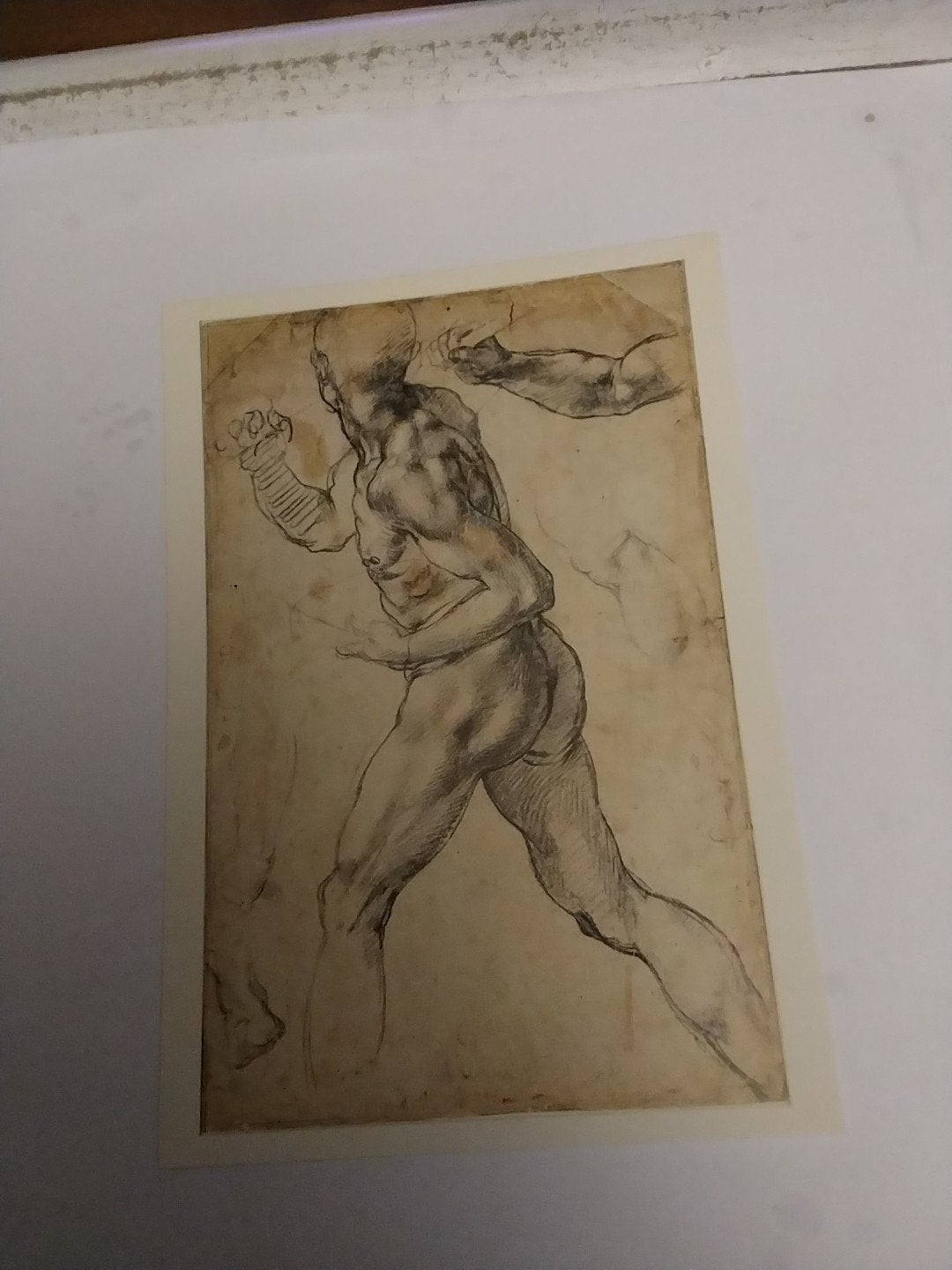 Michelangelo Ansichtkaart - Studie voor de Slag bij Cascina, Ophalen of Verzenden, 1980 tot heden, Ongelopen