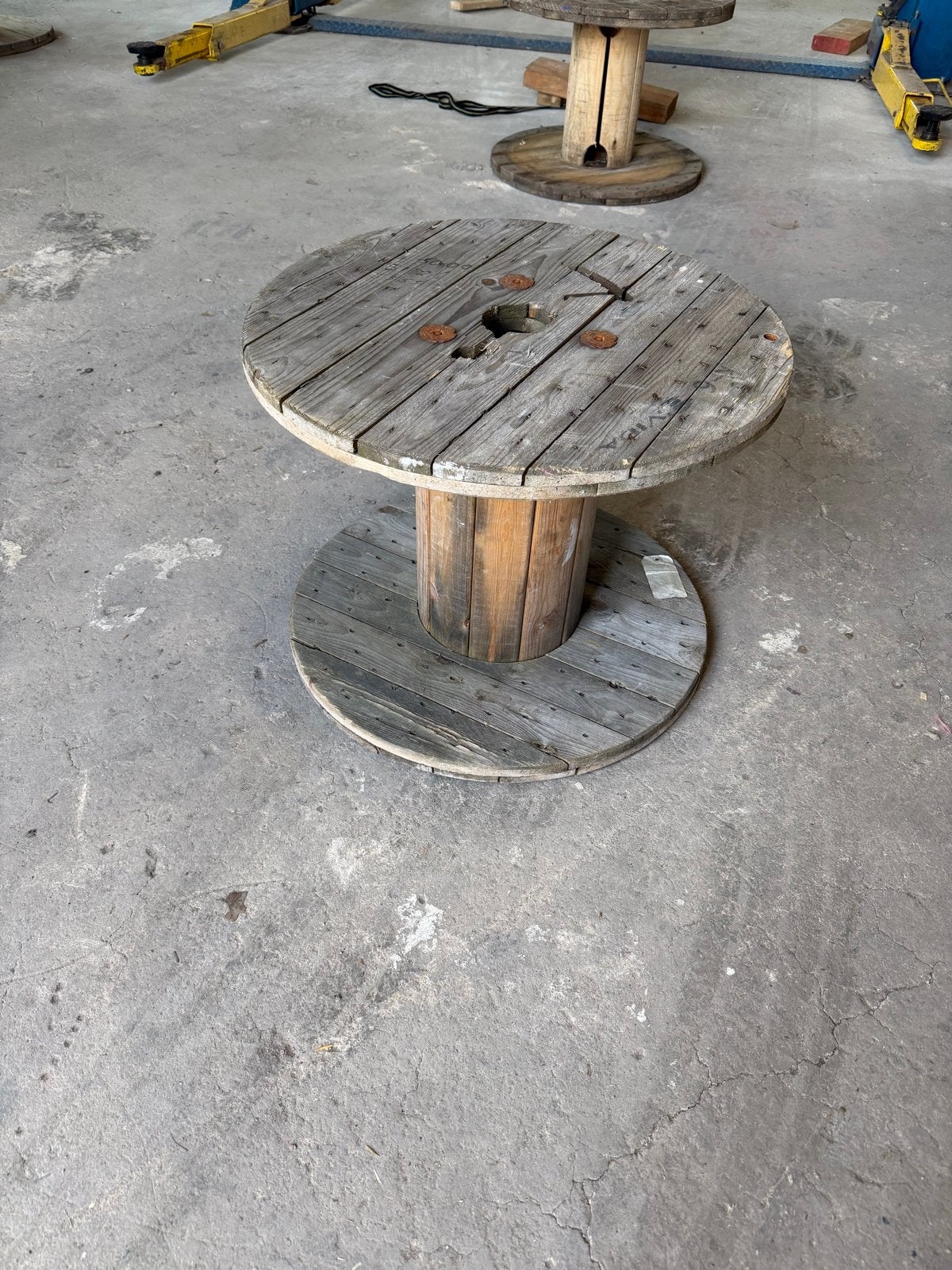 Robuuste houten kabelhaspels, Ophalen, Gebruikt